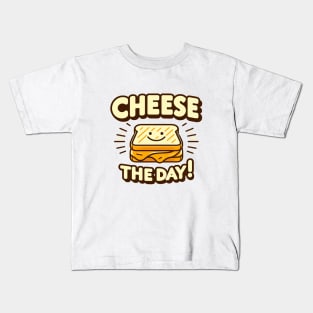 Cheese the Day! - Retro Grilled Cheese Delight Kids T-Shirt